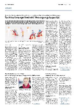 Vorschauseite 1: Fachkräftemangel bedroht Versorgungskapazität