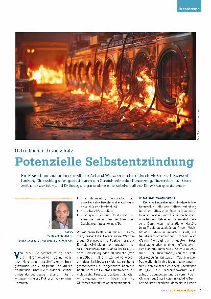 Vorschauseite 1: Betrieblicher Brandschutz: Potenzielle Selbstentzündung.