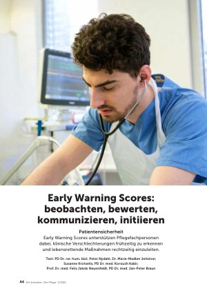 Vorschauseite 1: Early Warning Scores: beobachten, bewerten, kommunizieren, initiieren