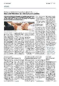 Vorschauseite 1: Jetzt die Weichen für die Zukunft stellen