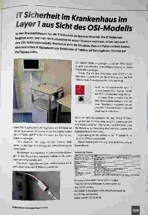 Vorschauseite 1: IT Sicherheit im Krankenhaus im Layer 1 aus Sicht des OSI-Modells