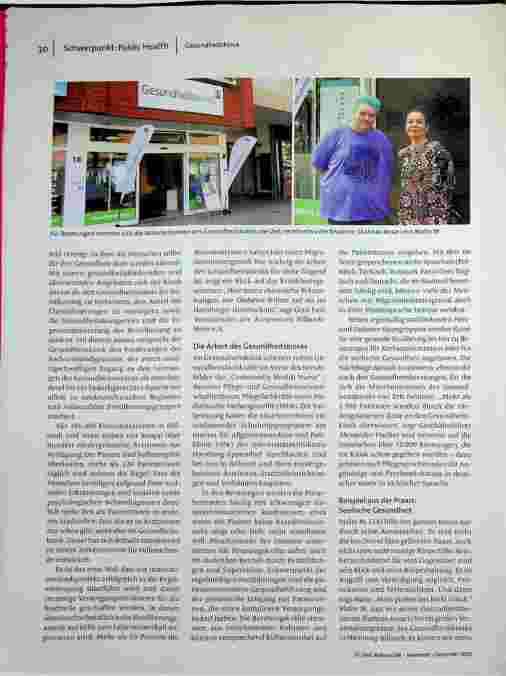 Vorschauseite 2: Der erste deutsche Gesundheitskiosk bietet Beratungen in Hamburg an.