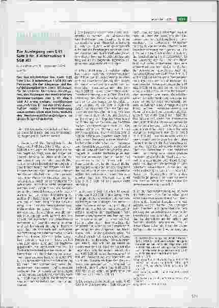 Vorschauseite 1: Zur Auslegung von §45 Satz 3 Nr. 3 Alternative 1 SGB XII
