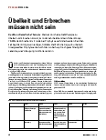 Vorschauseite 1: Übelkeit und Erbrechen müssen nicht sein.