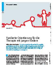 Vorschauseite 1: Fundierte Orientierung für die Therapie mit jungen Kindern