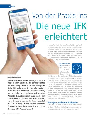 Vorschauseite 1: Von der Praxis ins Pocket: Die neue IFK -App erleichtert Ihren Arbeitsalltag