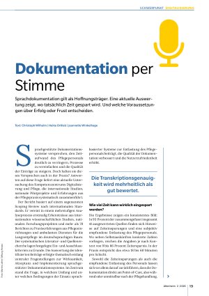 Vorschauseite 2: Dokumentation per Stimme