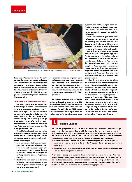 Vorschauseite 3: Neue Arbeitsstättenregel zur Bildschirmarbeit: Gefährdungsbeurteilung auch per Ferndiagnose?