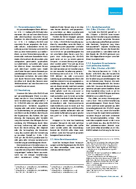 Vorschauseite 2: Schutz handschriftlicher Notizen durch Datenschutz-Grundverordnung und Bundesdatenschutzgesetz