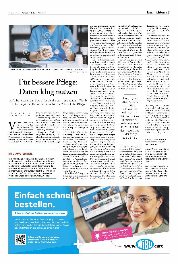 Vorschauseite 1: Für bessere Pflege: Daten klug nutzen