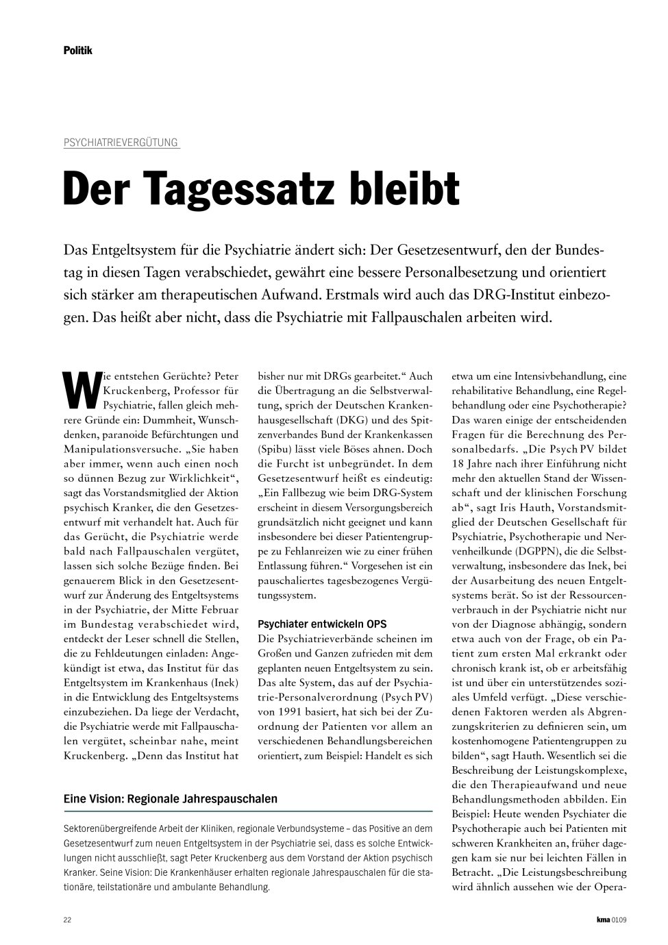 Vorschauseite 1: Der Tagessatz bleibt
