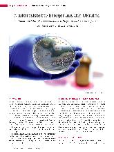 Vorschauseite 1: Multiresistente Erreger aus der Ukraine: Import nach Mitteleuropa durch Flüchtlinge und Patiententransfers?