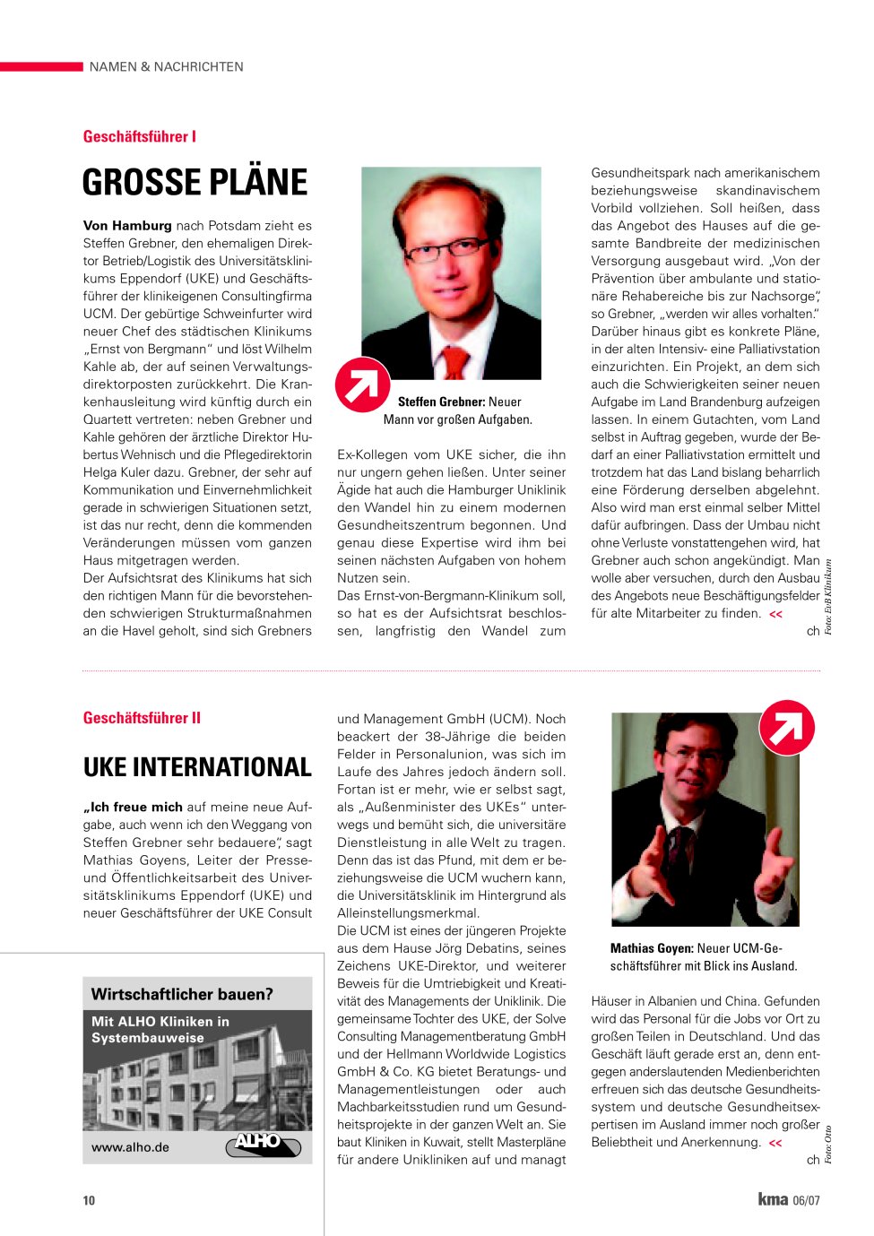 Vorschauseite 1: UKE international
