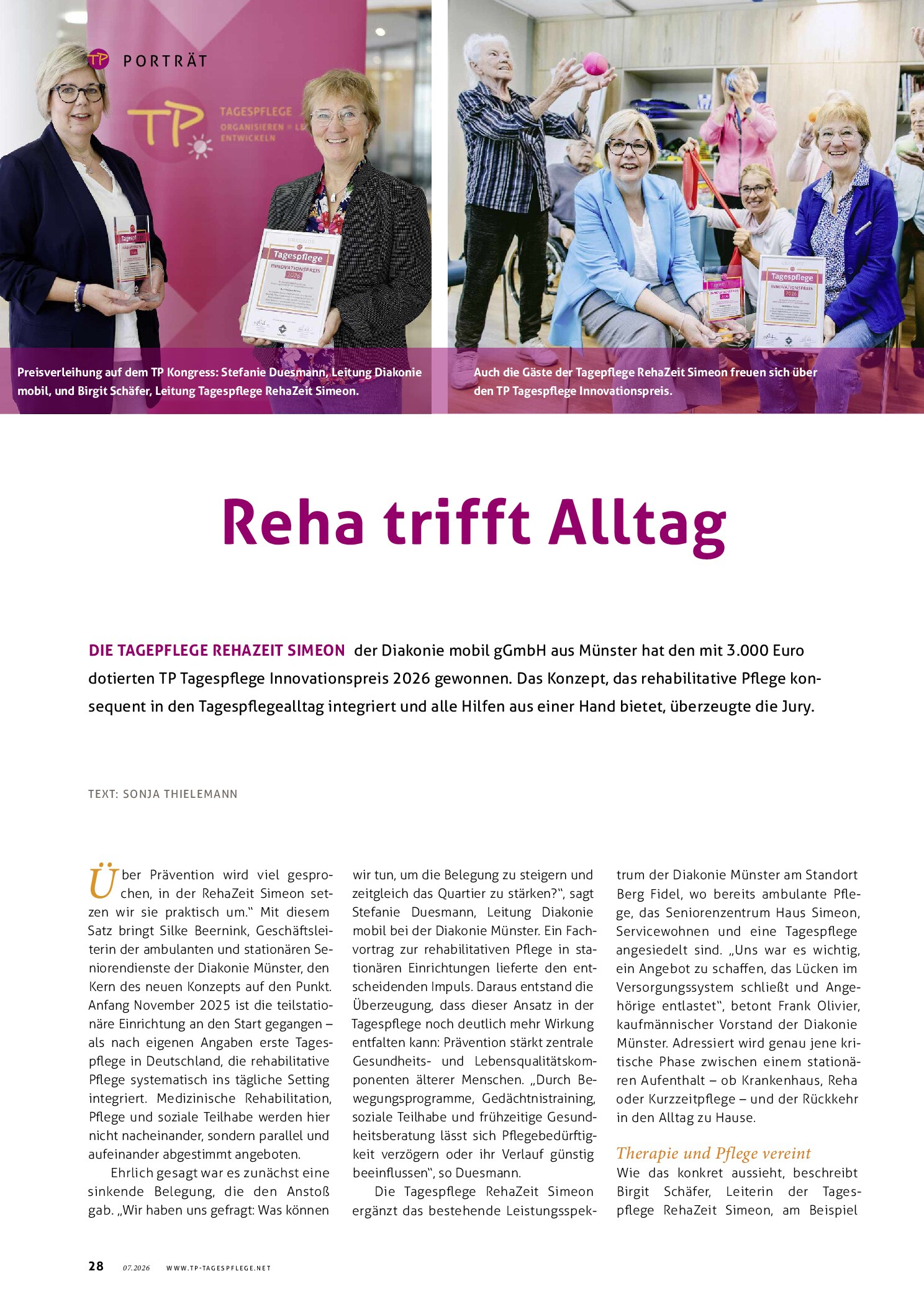 Vorschauseite 1: Reha trifft Alltag