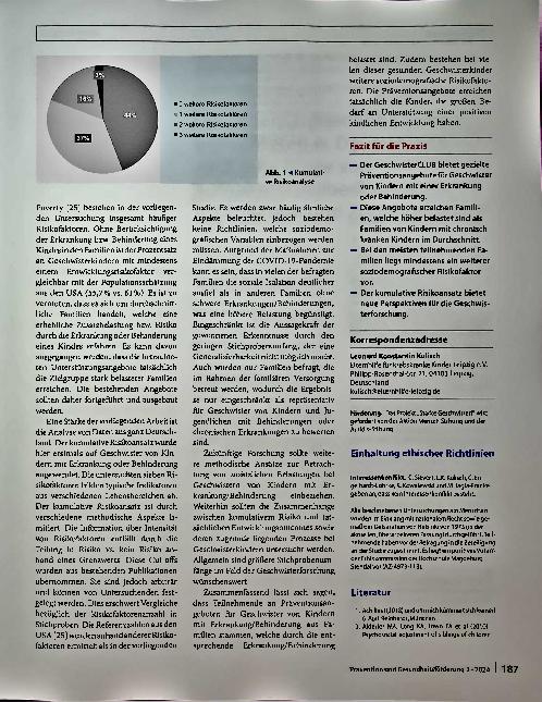 Vorschauseite 5: Risikofaktoren bei Geschwistern chronisch kranker/behinderter Kinder