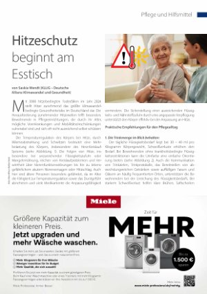 Vorschauseite 1: Hitzeschutz beginnt am Esstisch