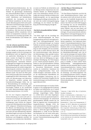 Vorschauseite 4: Zwei-Klassen-Psychiatrie und gesellschaftliche Teilhabe. Vom Krankheitsbegriff zum Behinderungsbegriff