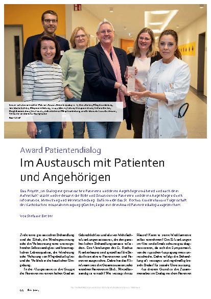 Vorschauseite 1: Awar Patientendialog Im Austausch mit Patienten und Angehörigen