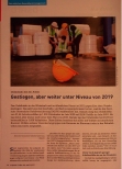 Vorschauseite 1: Unfallrisiko bei der Arbeit gestiegen, aber weiter unter Niveau von 2019.
