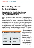 Vorschauseite 1: Aktuelle Tipps für die Rechnungslegung