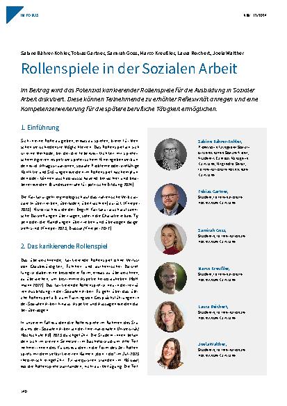 Vorschauseite 1: Rollenspiele in der Sozialen Arbeit