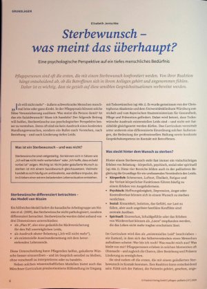 Vorschauseite 1: Sterbewunsch - was meint das überhaupt? Eine psychologische Perspektive auf ein tiefes menschliches Bedürfnis