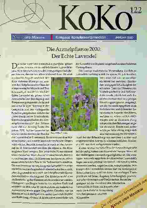 Vorschauseite 1: Die Arzneipflanze 2020: Der Echte Lavendel