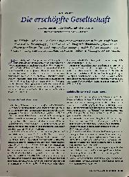 Vorschauseite 1: Die erschöpfte Gesellschaft: Erschöpfung als Folge gesellschaftlicher Zwänge und zerbrechender sozialer Bindungen.
