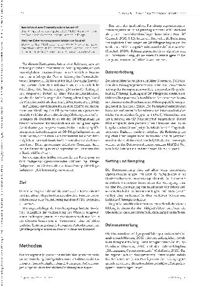 Vorschauseite 2: Eingriffsbezogene Anforderungen: Kriterien einer OP-spezifischen Patientenklassifikation