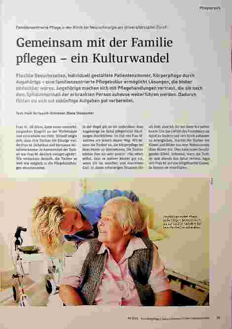 Vorschauseite 1: Gemeinsam mit der Familie pflegen - ein Kulturwandel