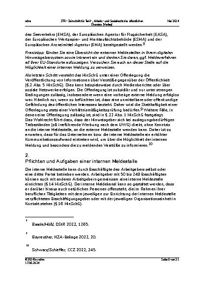 Vorschauseite 5: Hinweisgeberschutzgesetz effektiv umsetzen: Von der Implementierung der internen Meldestelle bis zur Schulungsstrategie