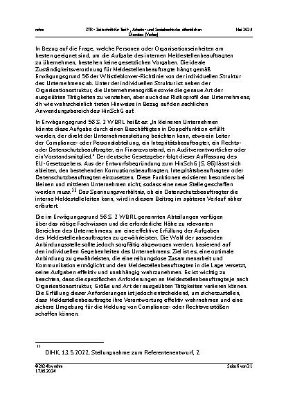 Vorschauseite 6: Hinweisgeberschutzgesetz effektiv umsetzen: Von der Implementierung der internen Meldestelle bis zur Schulungsstrategie