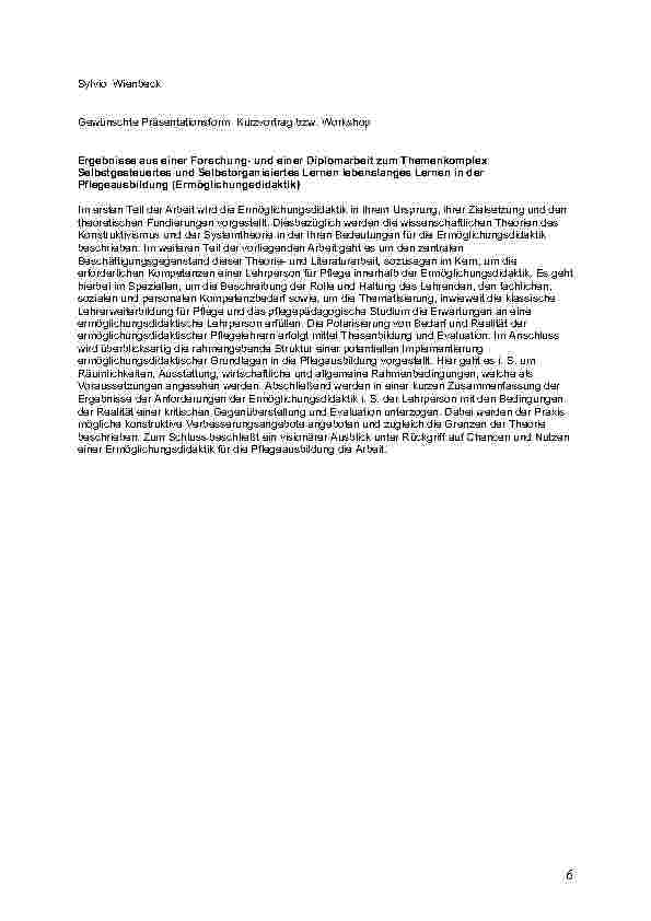 Vorschauseite 6: Kompetenzentwicklung durch Rückblicke. Biografiearbeit als Methode der betrieblichen Bildungsbedarfserhebung