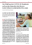 Vorschauseite 1: Der Einfluss der COVID-19-Pandemie auf soziale Kontakte bei älteren in der Schweiz wohnenden Personen