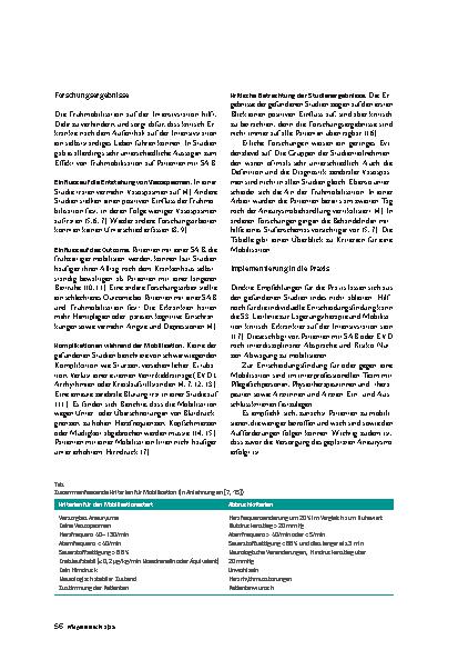 Vorschauseite 2: Frühmobilisation bei Subarachnoidalblutung