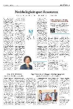 Vorschauseite 1: Nachhaltigkeit spart Ressourcen.
