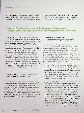 Vorschauseite 6: Positionspapier: AOK-Positionen zur Weiterentwicklung der Pflege