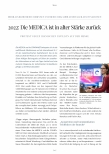 Vorschauseite 1: 2022: Die MEDICA ist in alter Stärke zurück. Protest gegen iranischen Pavillon auf der Messe.