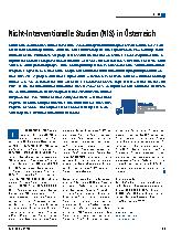 Vorschauseite 1: Nicht-Interventionelle Studien (NIS) in Österreich