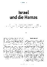 Vorschauseite 1: Israel und die Hamas