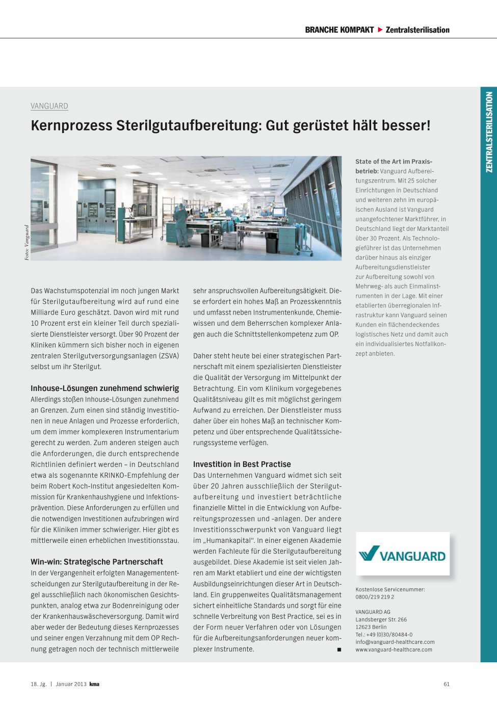 Vorschauseite 1: Kernprozess Sterilgutaufbereitung: Gut gerüstet hält besser!