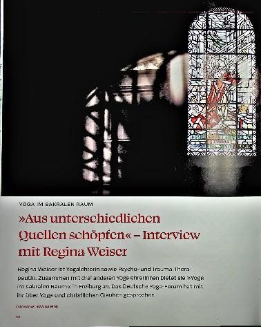 Vorschauseite 1: "Aus unterschiedlichen Quellen schöpfen" - Interview mit Regina Weiser