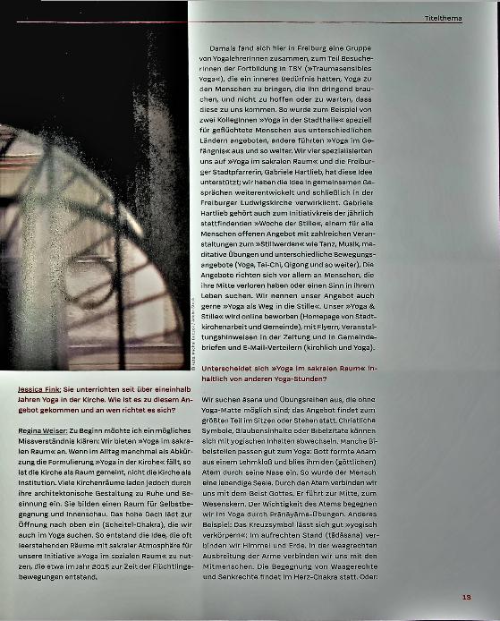 Vorschauseite 2: "Aus unterschiedlichen Quellen schöpfen" - Interview mit Regina Weiser