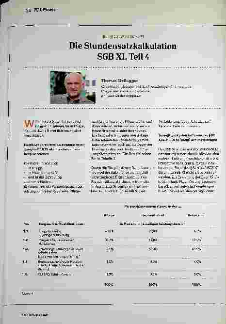 Vorschauseite 1: Die Stundensatzkalkulation SGB XI, Teil 4