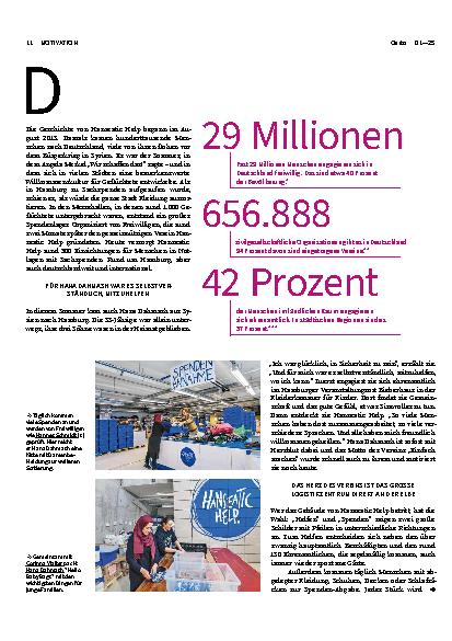 Vorschauseite 2: "Den Menschen helfen, das gibt dem Leben einen Sinn“