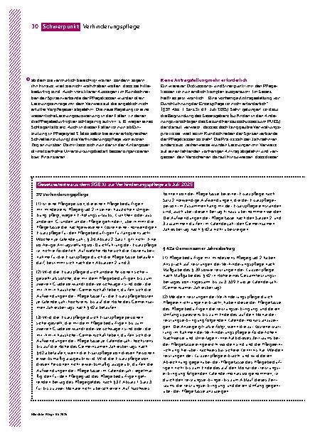 Vorschauseite 3: Mehr Geld für die „Pflege-Auszeit“