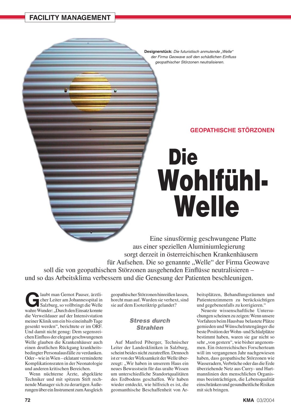 Vorschauseite 1: Die Wohlfühl- Welle