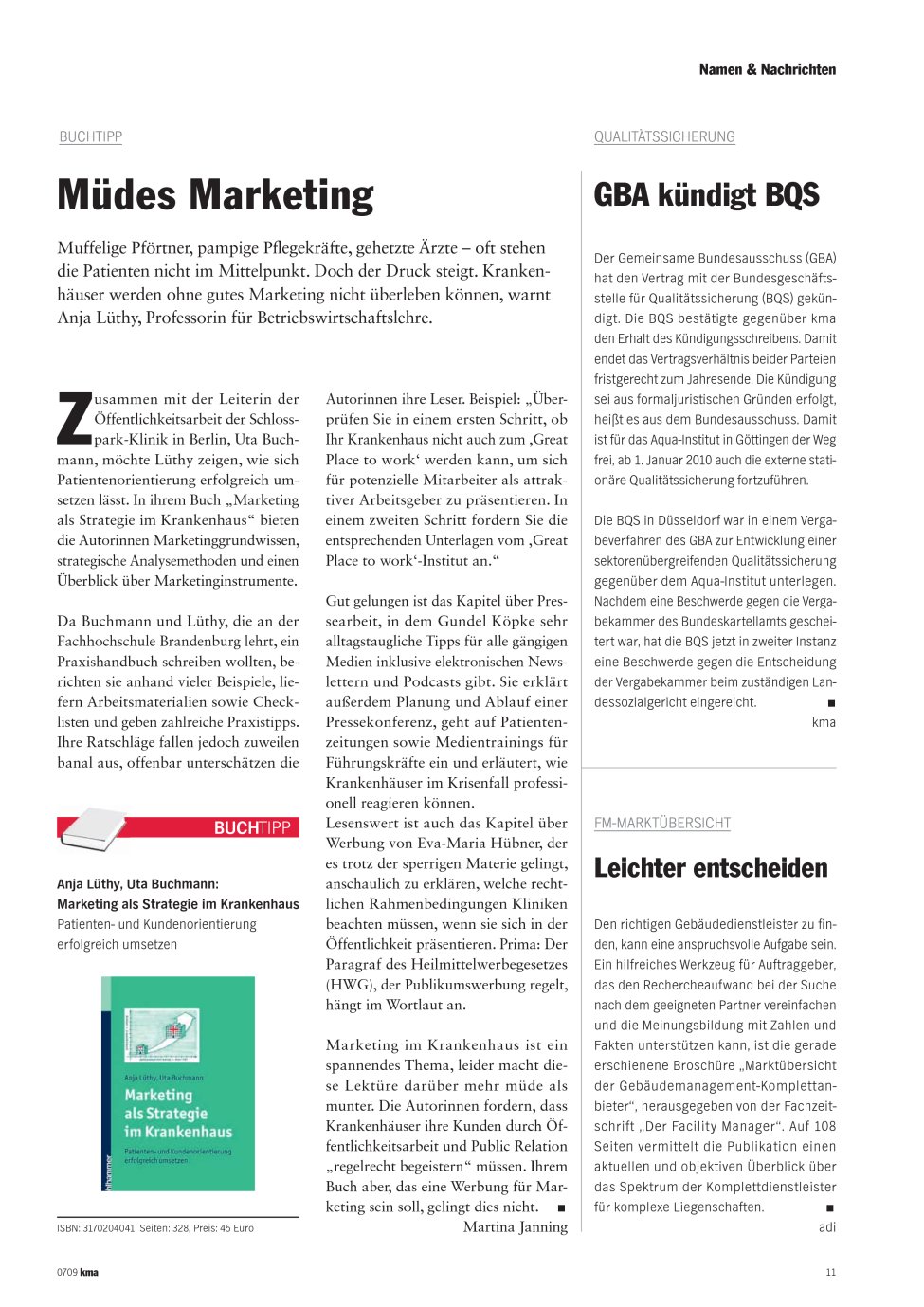 Vorschauseite 1: Müdes Marketing