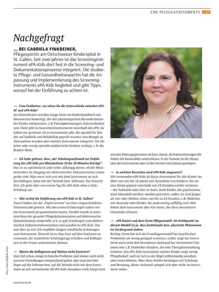 Vorschauseite 1: Nachgefragt … bei Gabriela Finkbeiner
