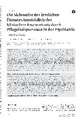 Vorschauseite 1: Die Sichtweise des ärztlichen Dienstes hinsichtlich des klinischen Assessments durch Pflegefachpersonen in der Psychiatrie.
